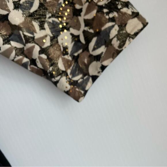 MSK gold and black dress with cropped bolero style jacket sz 14 metallic pattern - Picture 6 of 14